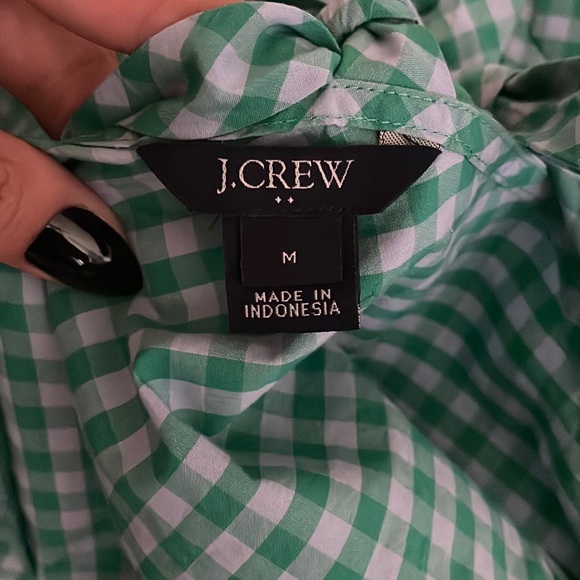 J. CREW FACTORY Gingham Printed Sleeveless Peplum - Picture 5 of 5